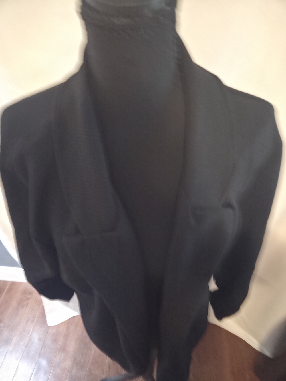 Rouge Helium Black Open-Front Blazer